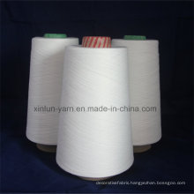 Waxed Raw White 40s Polyester Spun Yarn